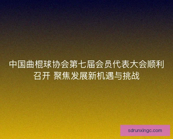 中国曲棍球协会第七届会员代表大会顺利召开 聚焦发展新机遇与挑战